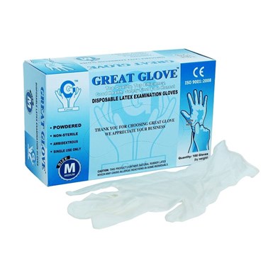 RUKAVICE 100/1 SA PUDEROM LATEX