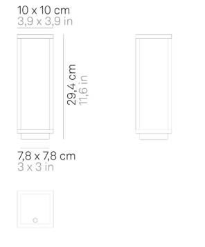 LAMPA STOLNA HOME 10X10X29,4 CM