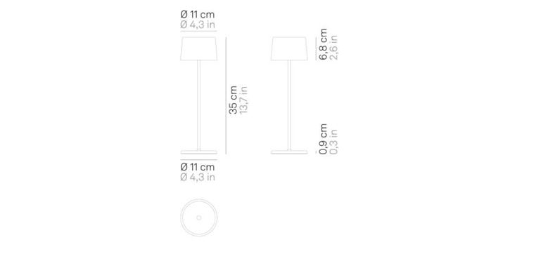 LAMPA STOLNA OLIVIA 35CM CORTEN