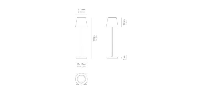 LAMPA STOLNA POLDINA 38CM 